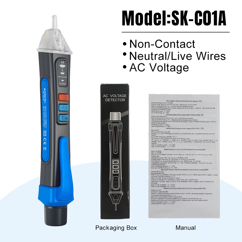 Détecteur de tension intelligent, testeur de tension sans Contact, stylo mètre 12-1000V, capteur éle