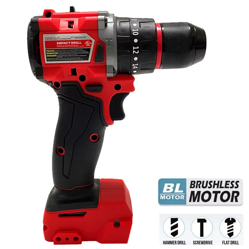 Pour Milwaukee 18V/20V batterie perceuse à percussion sans fil perceuse électrique sans brosse 20 + 