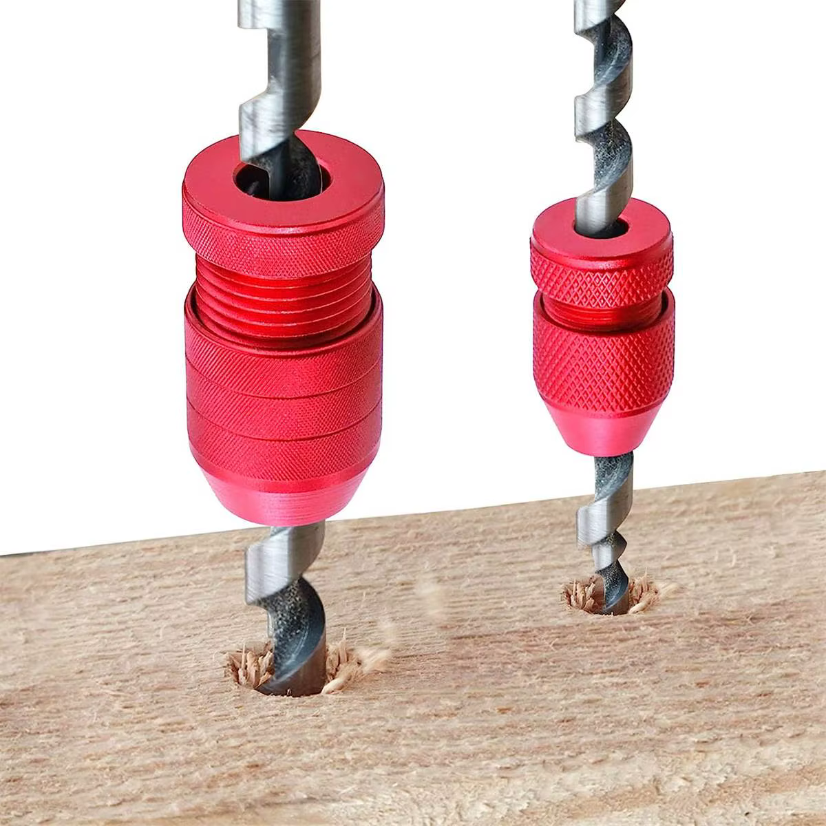 Jeu de butées de perceuse en aluminium, diamètre intérieur réglable, contrôle de la profondeur, prop
