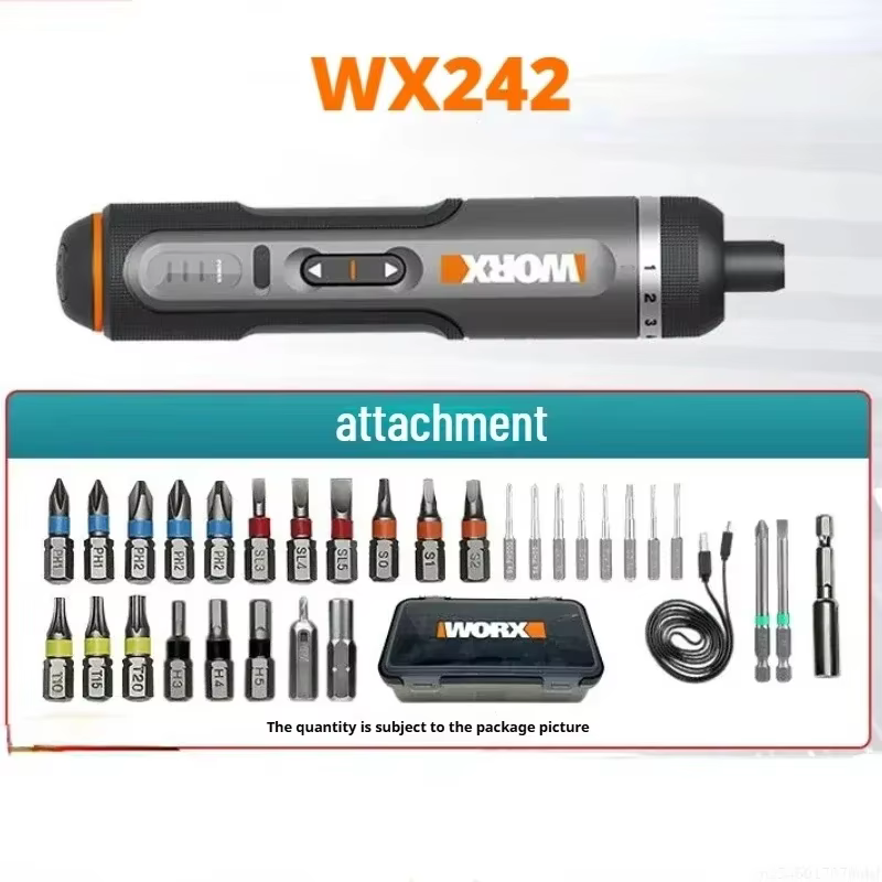 Worx 4V jeu de tournevis électriques WX242 Portable intelligent sans fil tournevis électrique Mini p