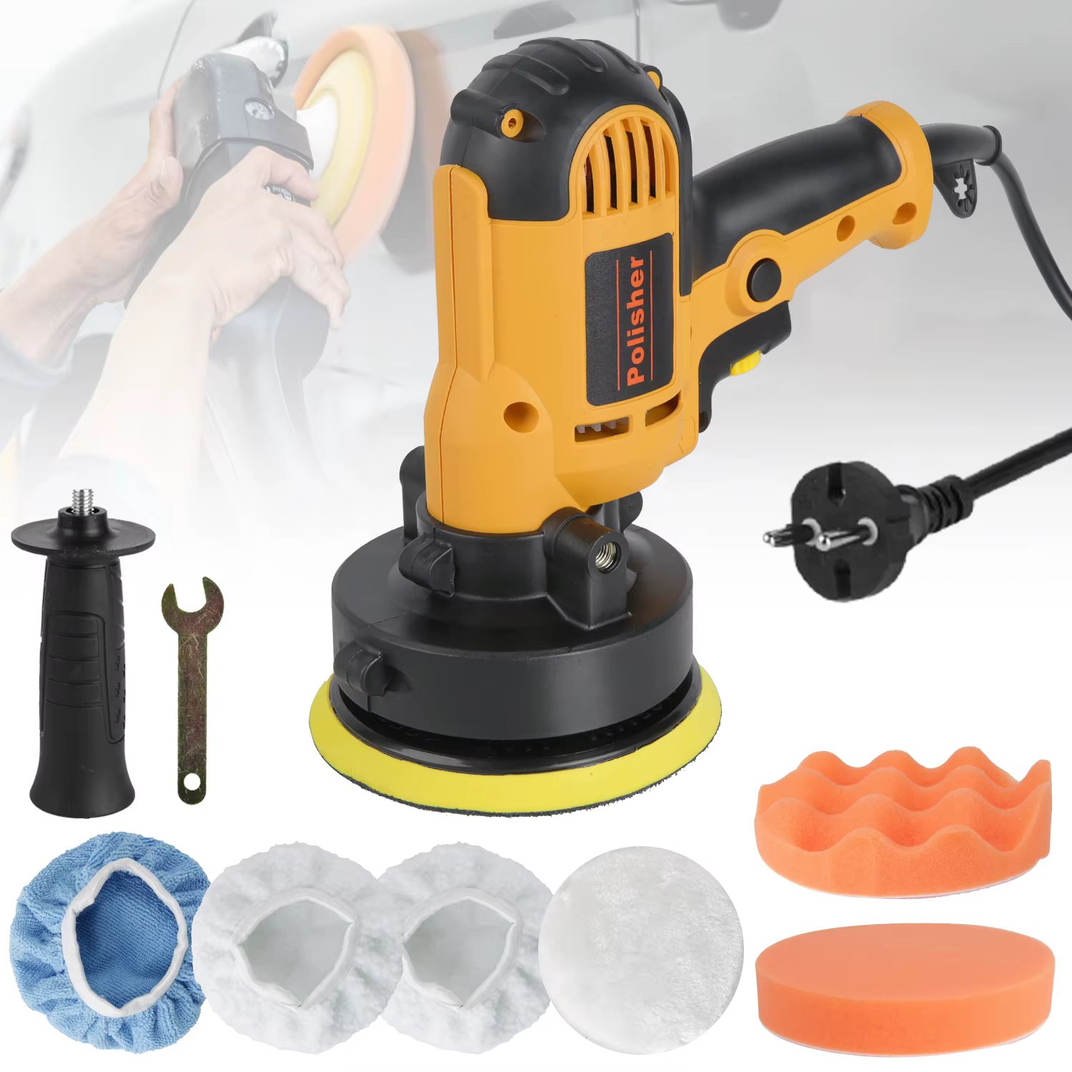 Polisseuse électrique pour voiture 125 mm, machine à cirer les voitures, outils de ponçage et de cir