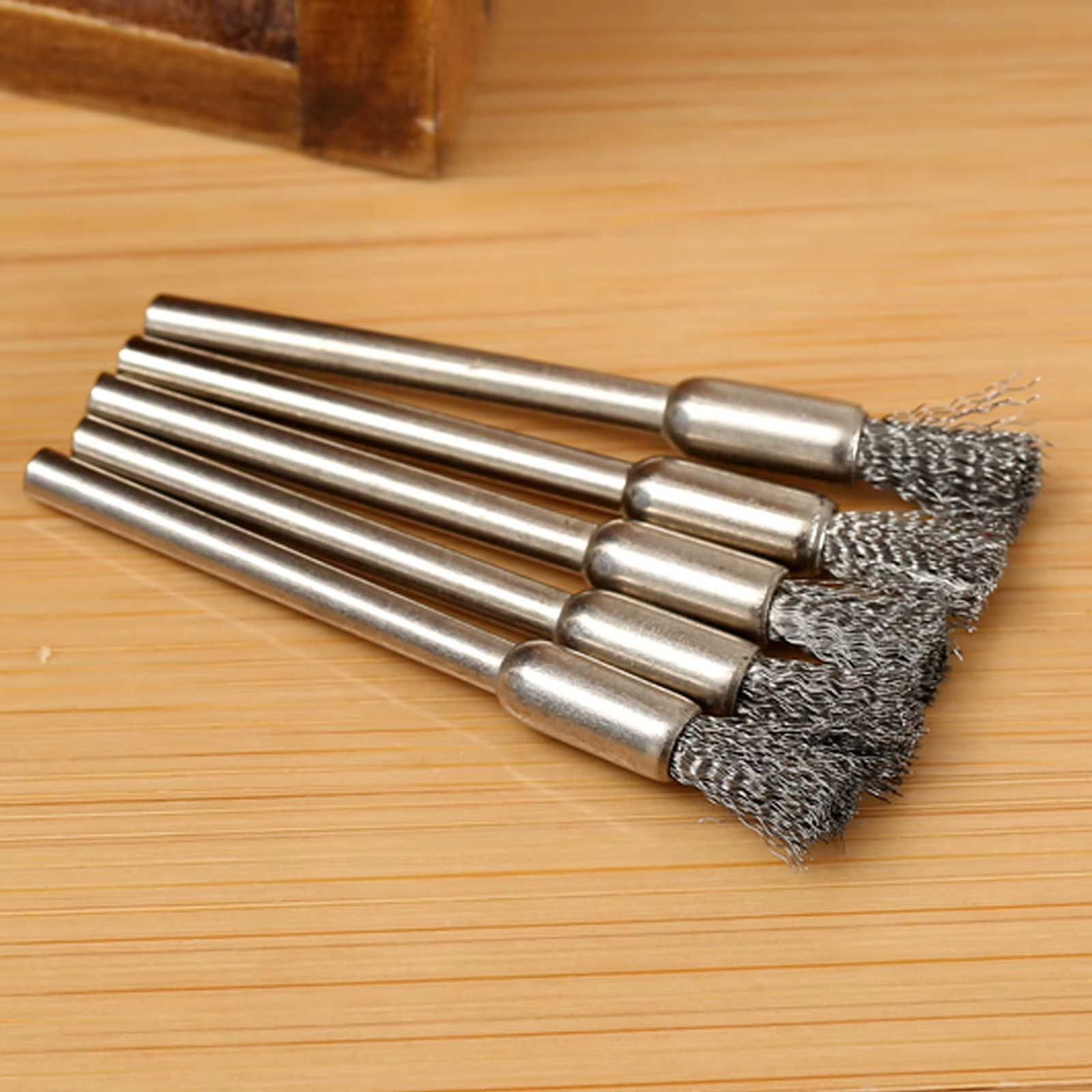 5 brosses à fil d'acier de 5 mm, brosse de polissage pour outil rotatif, brosse de polissage pour ac