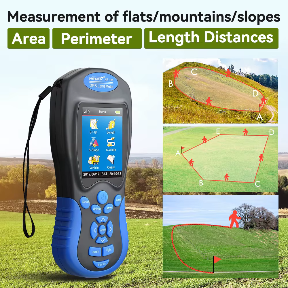 Noyafa NF-188 GPS dispositif de mesure de compteur de zone terrestre avec compteur de calcul de pist