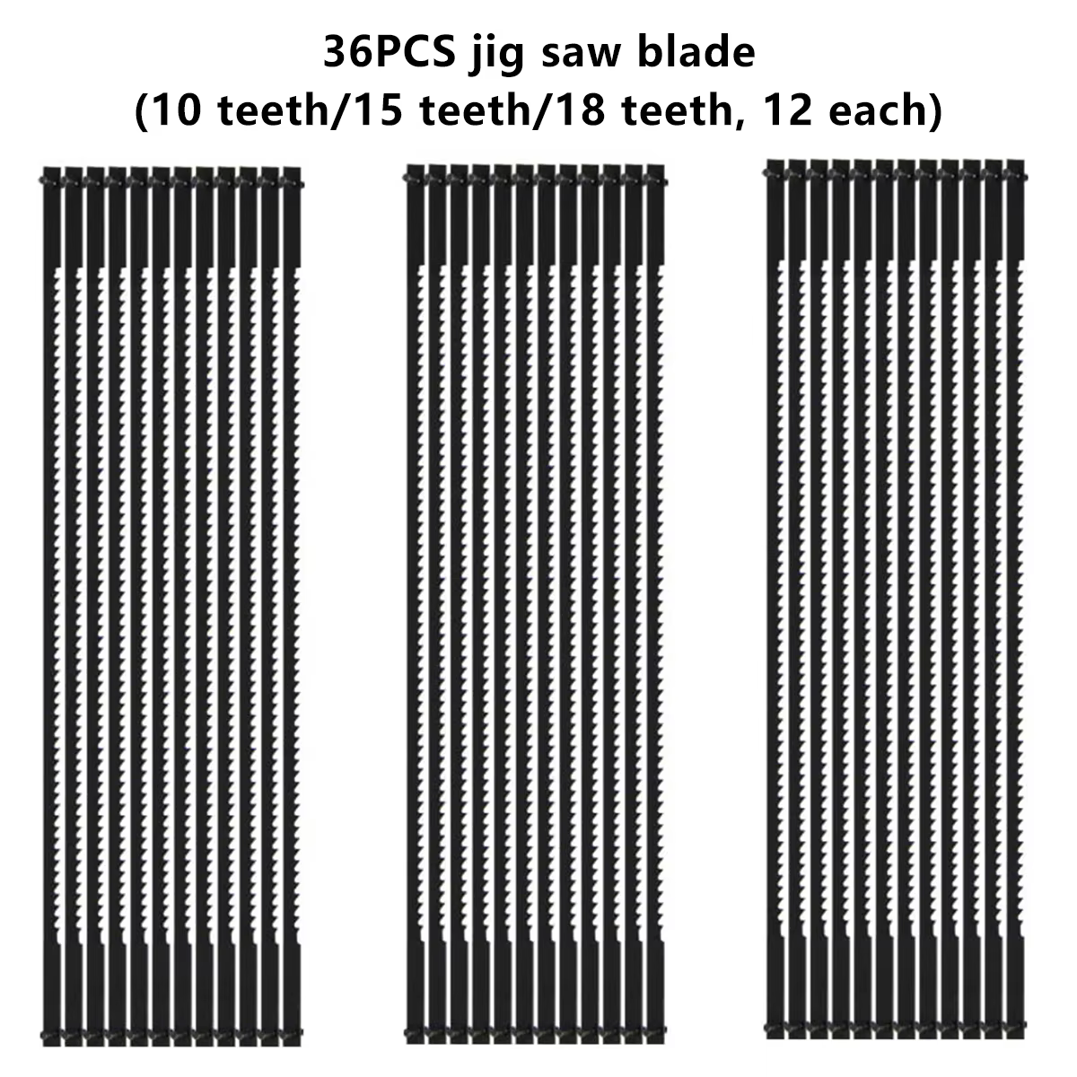 Lames de scie à chantourner de 5'' avec embout à broche en acier au carbone pour la découpe du bois,