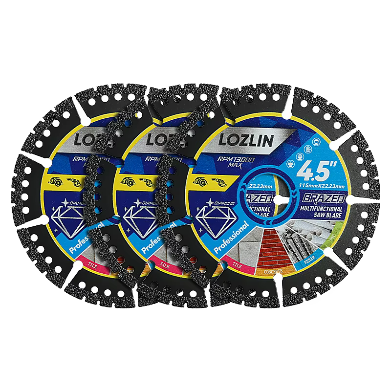 Lame de scie diamantée LOZLIN de 4,5 pouces, lame de coupe multi-usages pour carrelage, marbre, béto