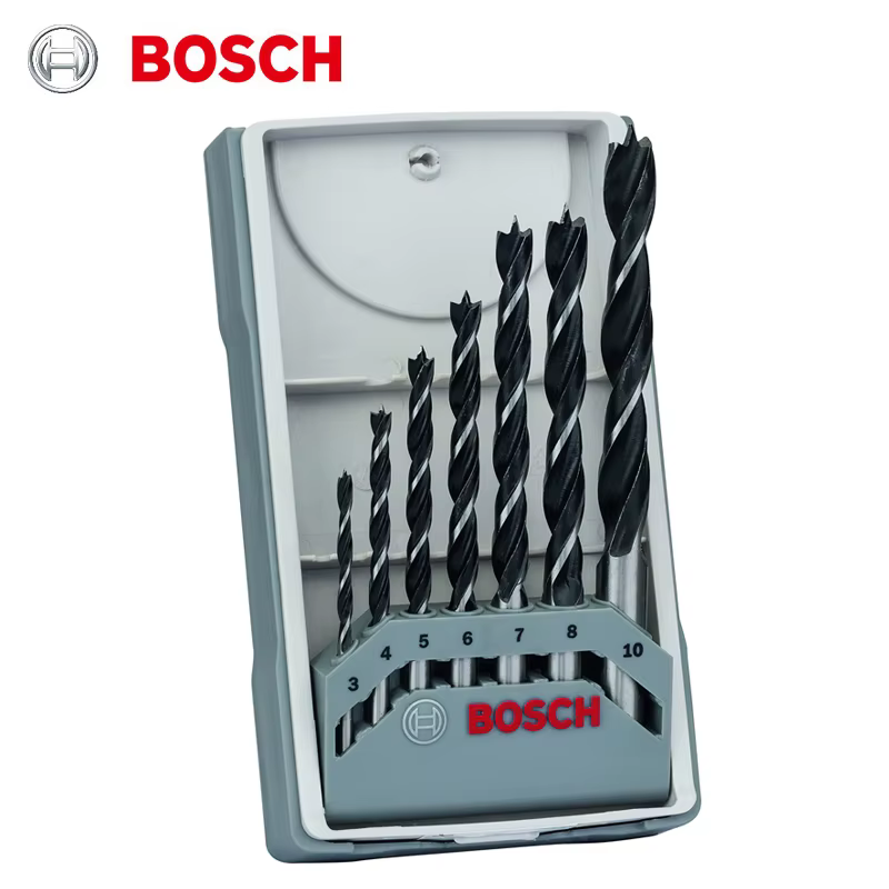 Bosch – forets hélicoïdaux pointus x-pro pour le travail du bois, ensemble de 7 pièces, 3/4/5/6/7/8/
