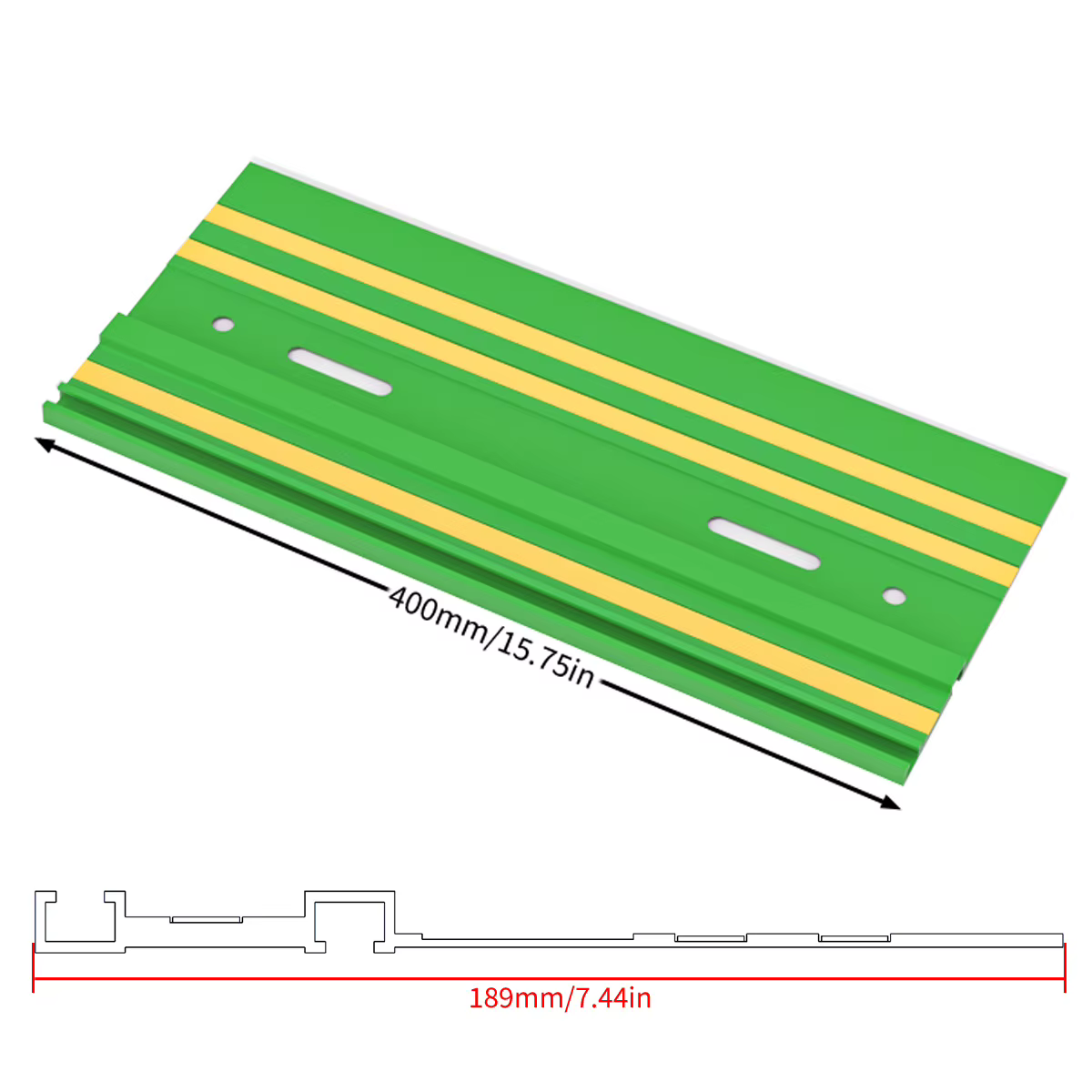 Rail de guidage en aluminium 400/800/1400 mm, bord droit antidérapant, guide de sécurité pour outil 