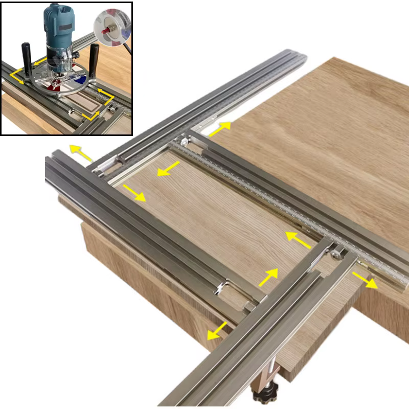 Machine de découpage, rainure de fraisage, Rail de guidage de gravure, support réglable multifonctio