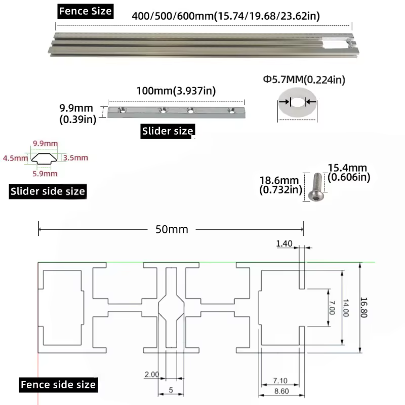 Machine de découpage, rainure de fraisage, Rail de guidage de gravure, support réglable multifonctio