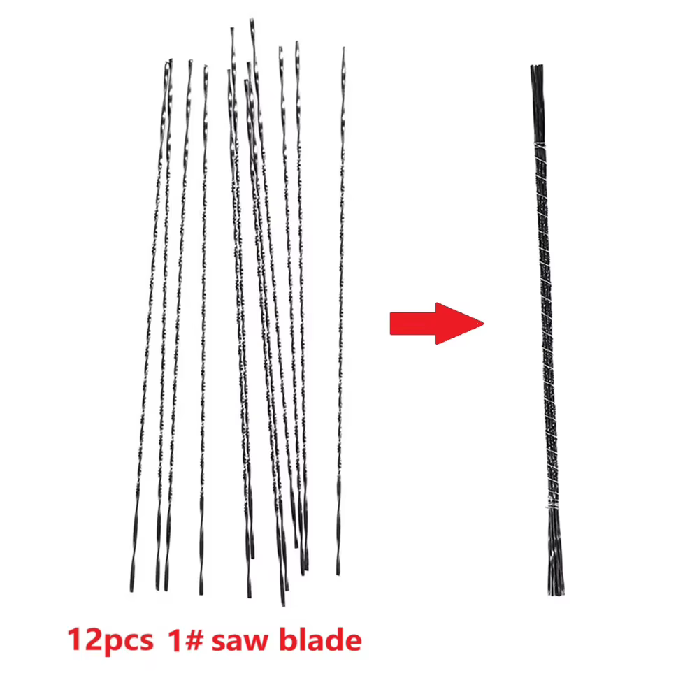 Lot de 12 lames de scie à fil diamanté pour la découpe de bijoux et de métaux, outils de menuiserie