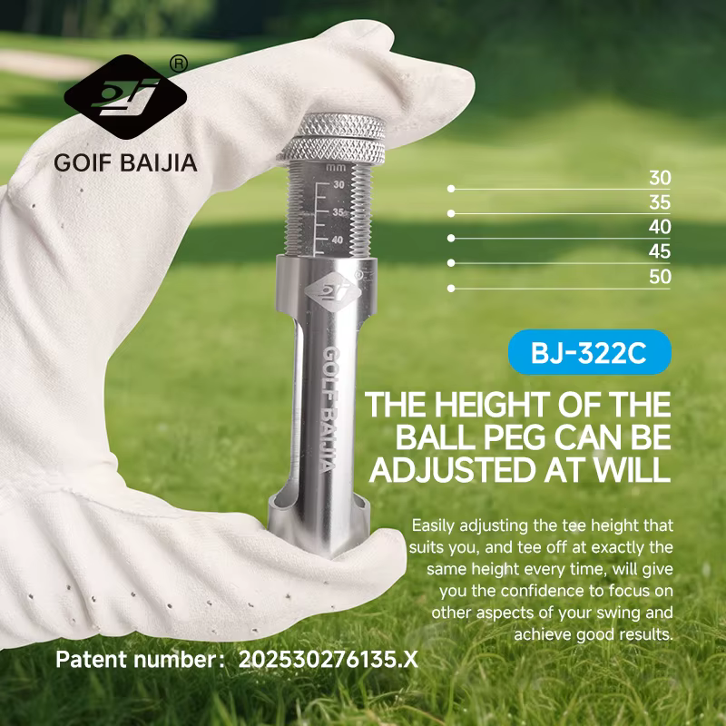 Outil de réglage du tee de golf gris pour une réglage précis de la hauteur afin d'améliorer la dista