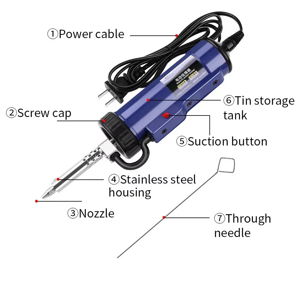 LUXIANZI 30 w/40 w puissante pompe à dessouder électrique aspiration étain outil de retrait sous vid