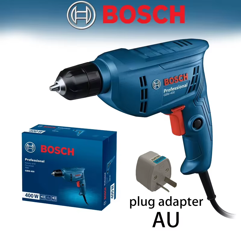 Perceuse à main Bosch GBM400, couple constant pour le perçage du bois courant et les besoins de fixa