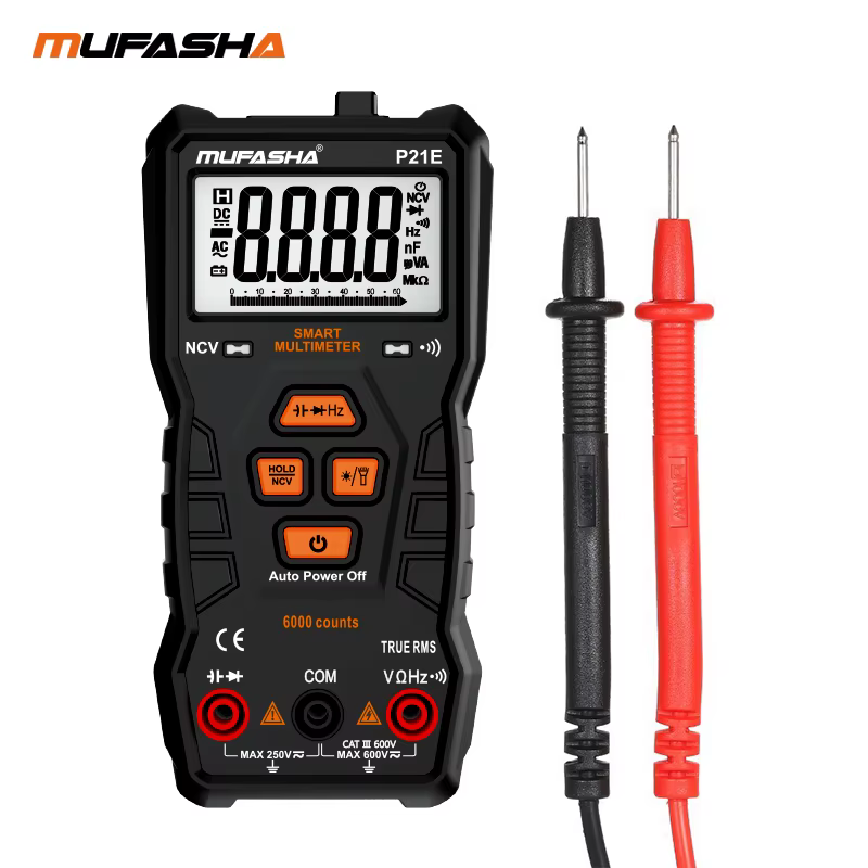 MUFASHA multimètre numérique avec fonction d'alarme automatique 0.5V ~ 6000V tension cc 1V ~ 6000V o