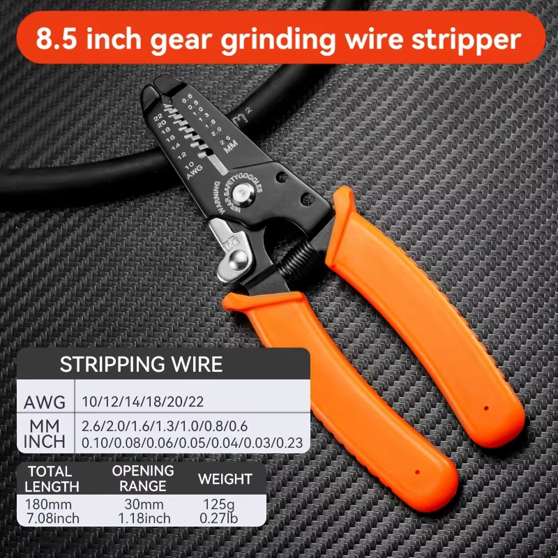 Coupe-fil, pince à dénuder, outil de dénudage de fil, dénudeur de câble, outils de câblage, outil de