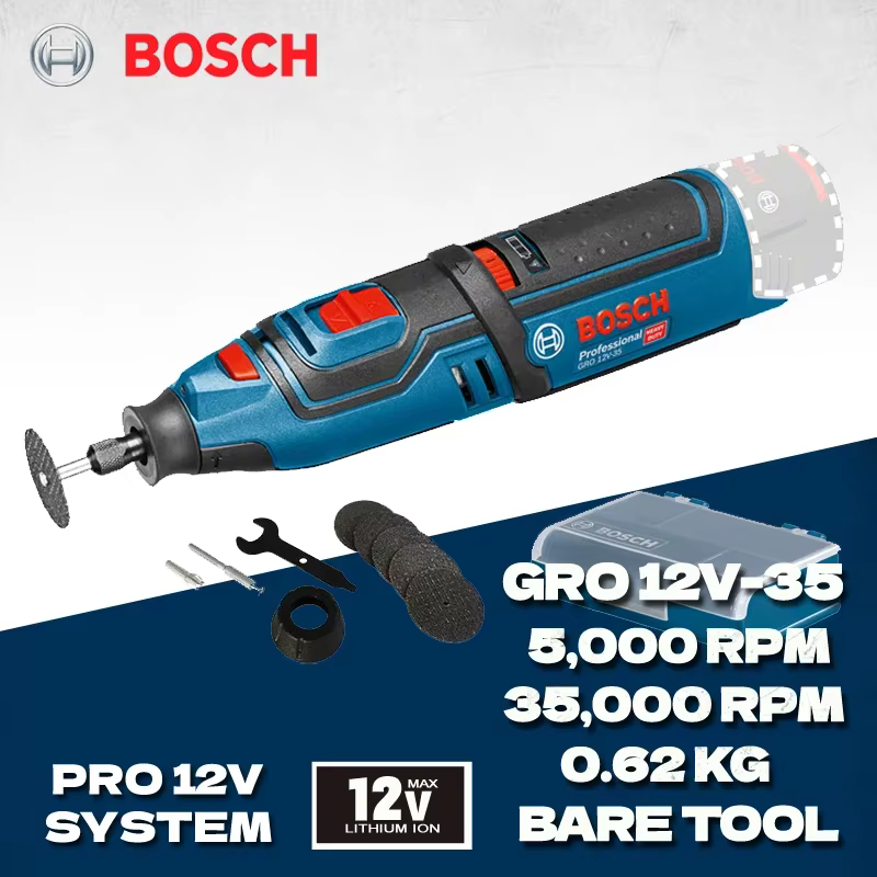 Bosch Mini perceuse électrique GRO 12V-35 outil rotatif sans fil Mini gravure meulage polisseuse Mac