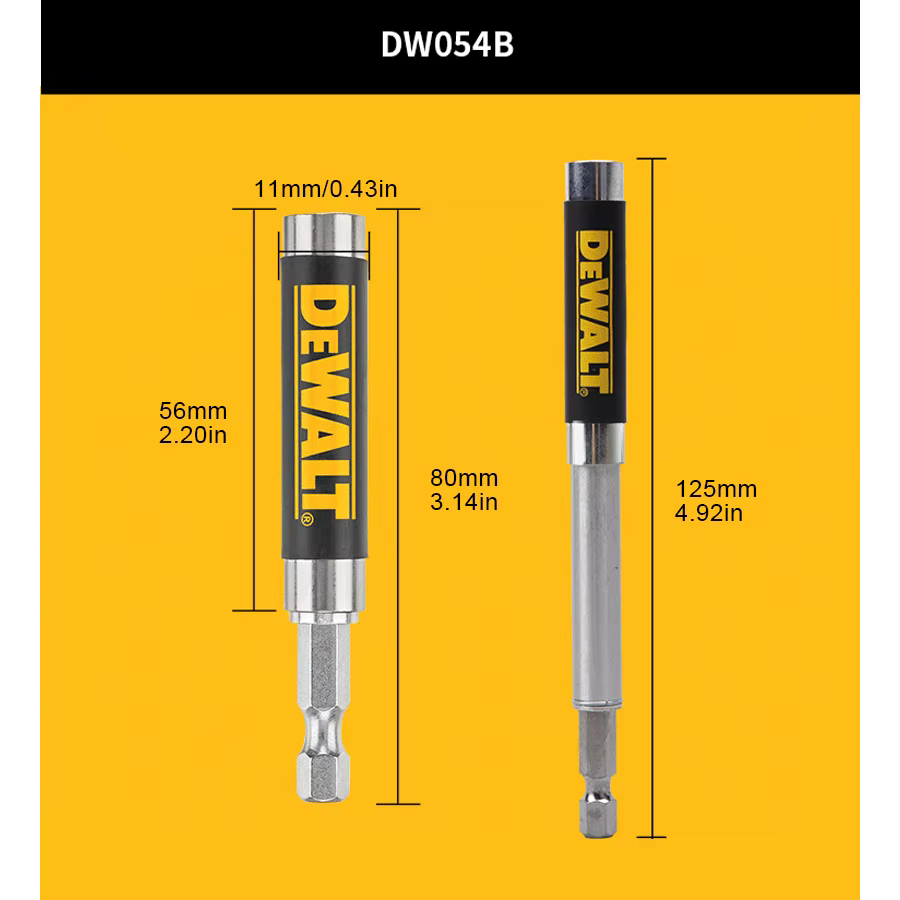 DEWALT DW2054B Support magnétique pour embouts de visseuse, adaptateur magnétique 1/4 po pour embout