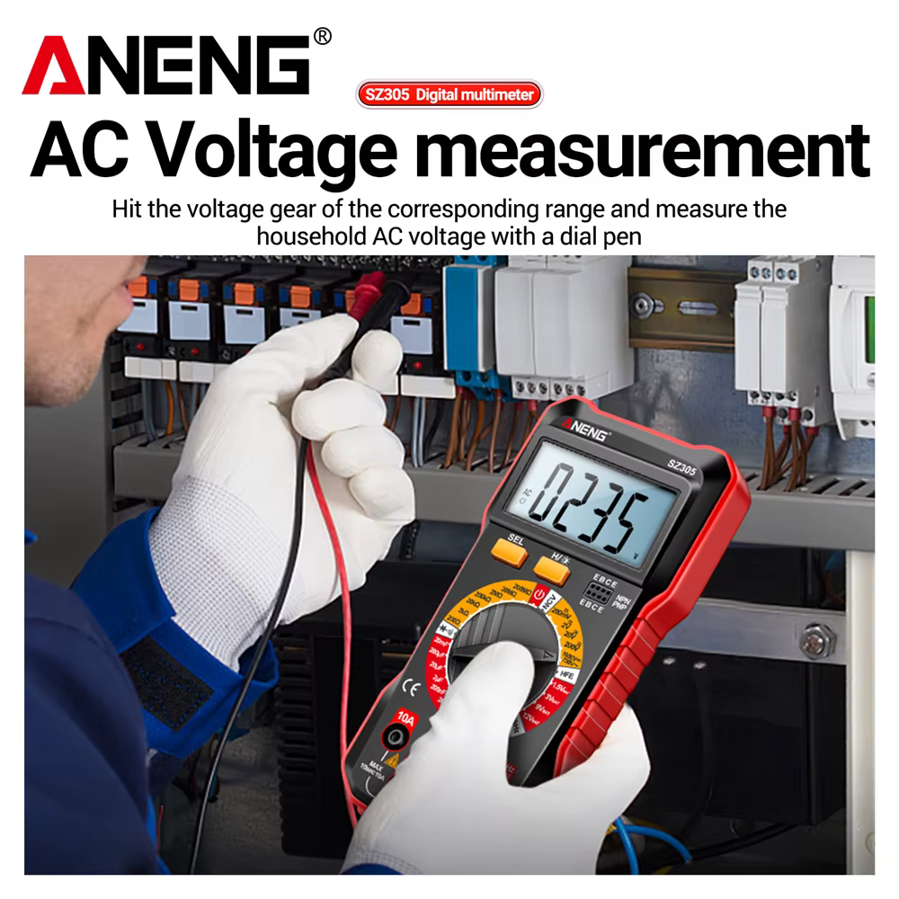 ANENG SZ305 multimètre numérique professionnel AC/DC tension ampèremètre condensateur hFE Triode NCV