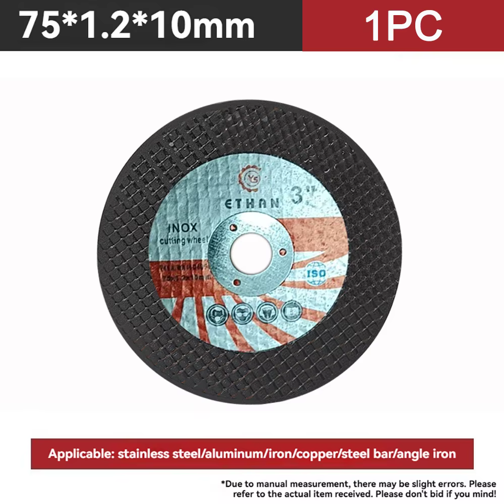 Mini disques de meulage 3 pouces 75 mm, disques de coupe métalliques, double filet renforcé en fibre