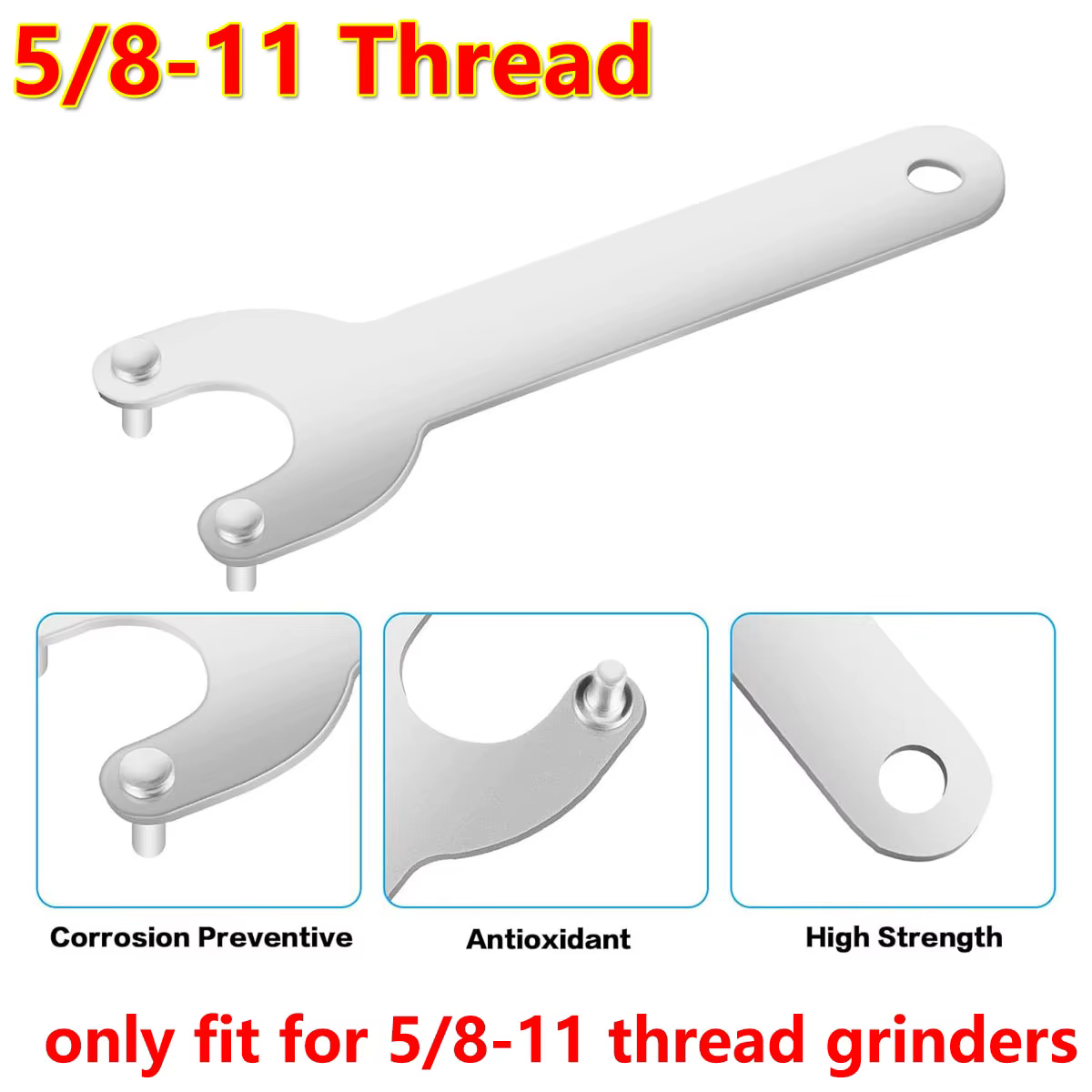 Clé de serrage pour meuleuse d'angle 5/8-11, 1 pièce, accessoire de serrage pour écrou à bride, comp