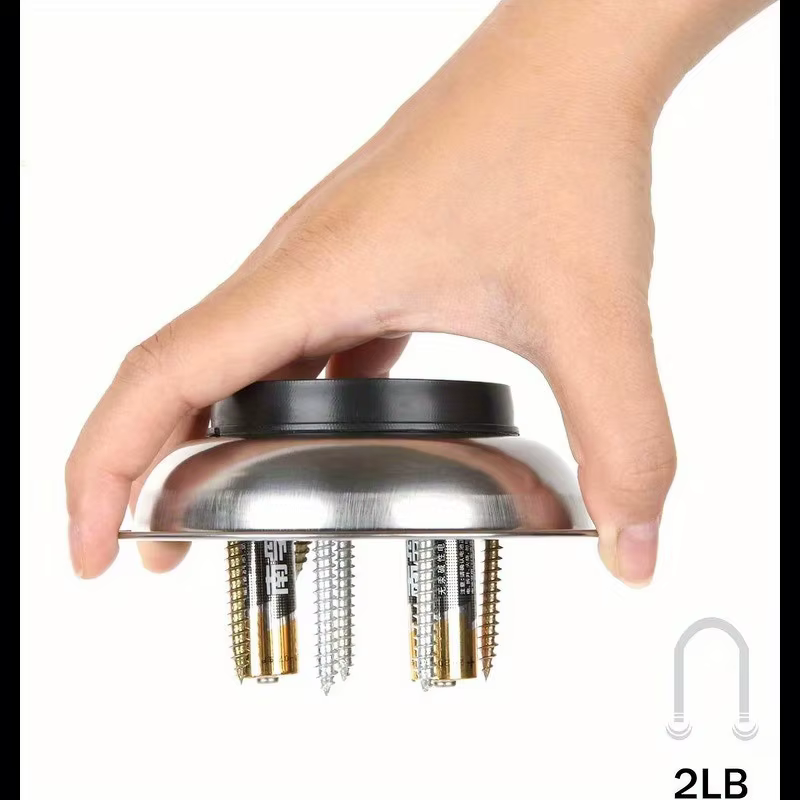 Plateau magnétique porte-outils, rond ou rectangulaire, en acier inoxydable, pour organiser et maint