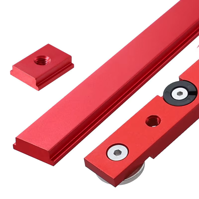Scie de Table barre d'onglet curseur jauge tige T fente onglet piste M6/M8T vis fixation fente en al