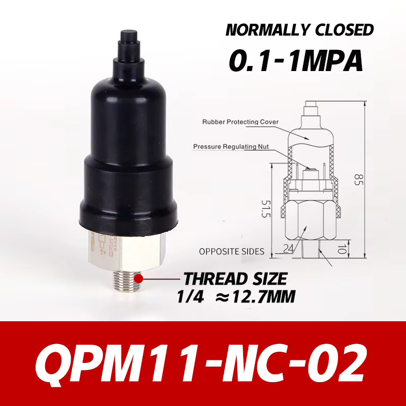QPM Micro Réglable Pneumatique Air Pressostat Pour Compresseur Hydraulique DiaphLeurs me existent Co