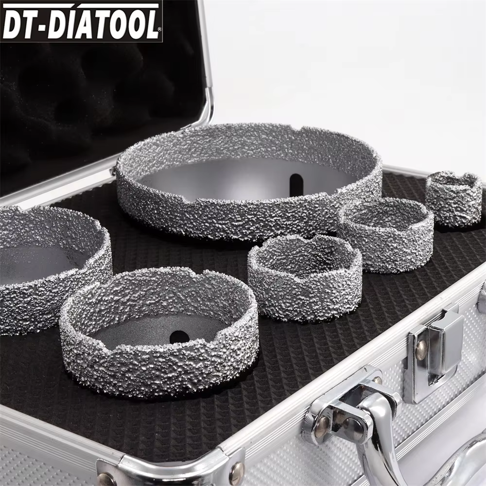 DT-DIATOOL 6 pièces Dia 20-100mm diamant propositions Core Bit Case Set pour carreaux de porcelaine 