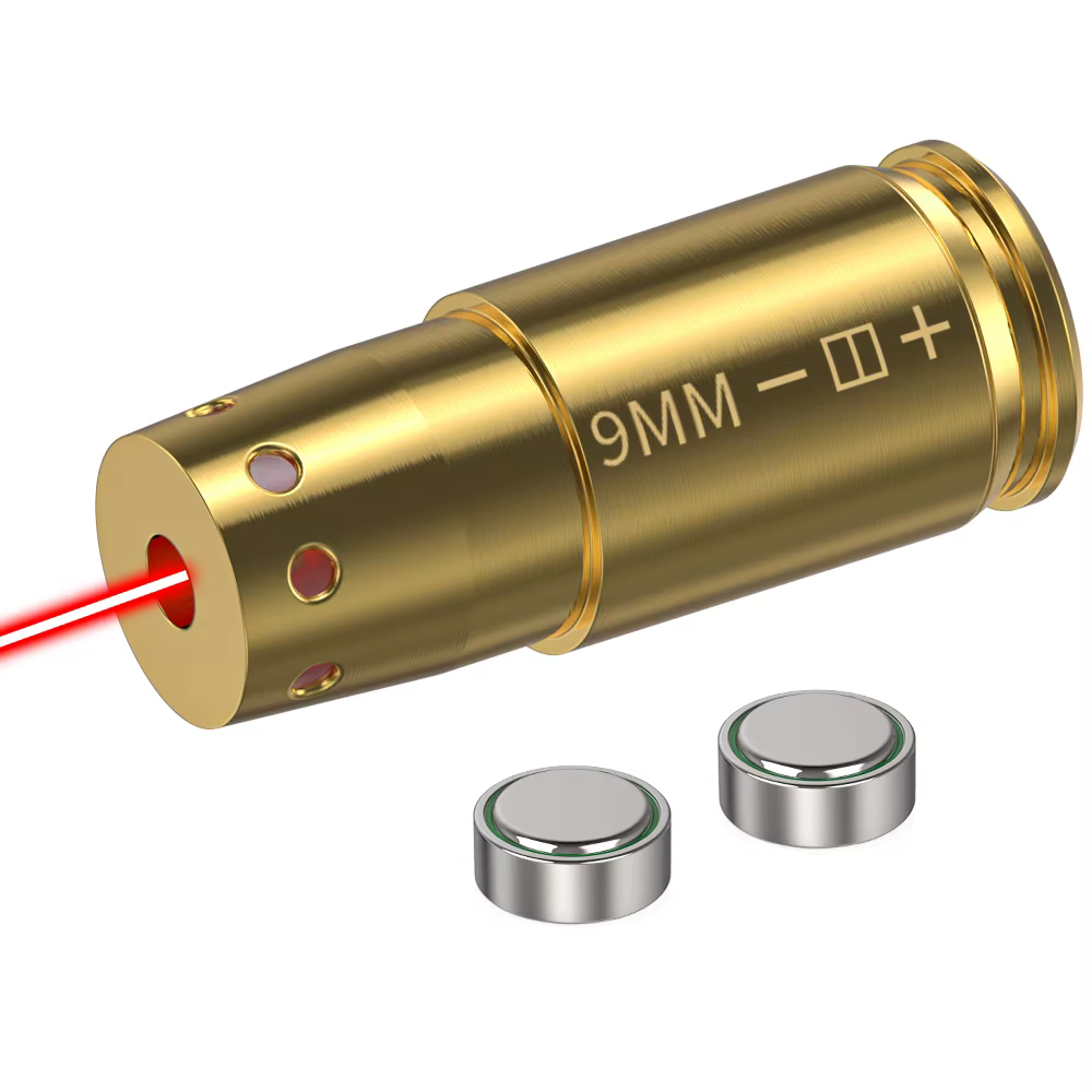 Calibrateur 9MM court outil d'étalonnage laser rouge et vert, adapté à la pratique du tir au pistole