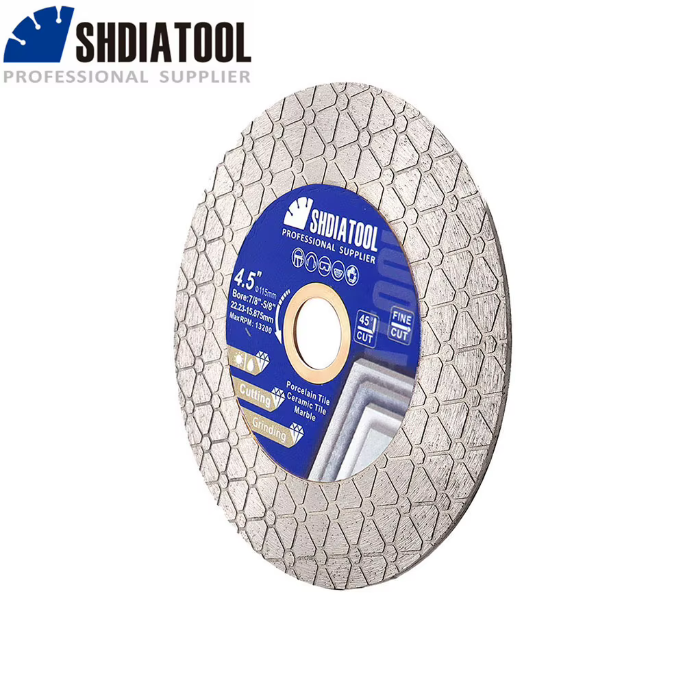 SHDIATOOL diamant disque de coupe 105/115/125mm Triangle Double face meule lame de scie carreaux de