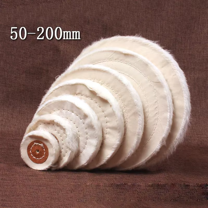 50-200mm tissu polissage roue de polissage coton peluche tissu tonnelle tampon meuleuse Pad 150 or a