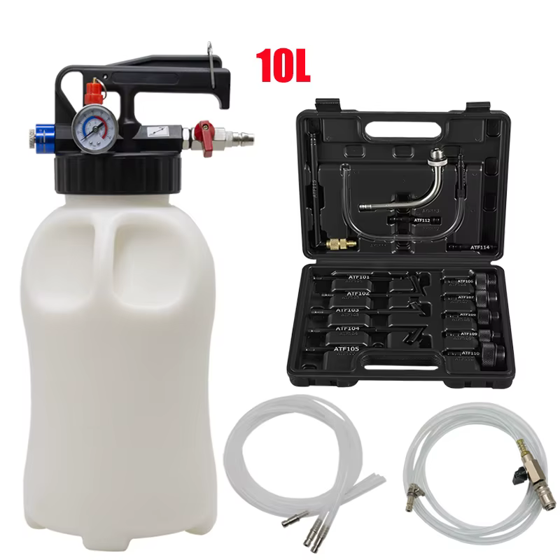 Outil de remplissage d'huile de Transmission pneumatique 10L, remplissage d'huile, adaptateurs ATF, 