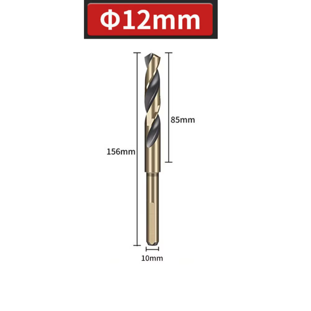 Foret hélicoïdal Portable 12mm-20mm, tige ronde HSS, forets à tige réduite, ouvre-trou en métal Dura