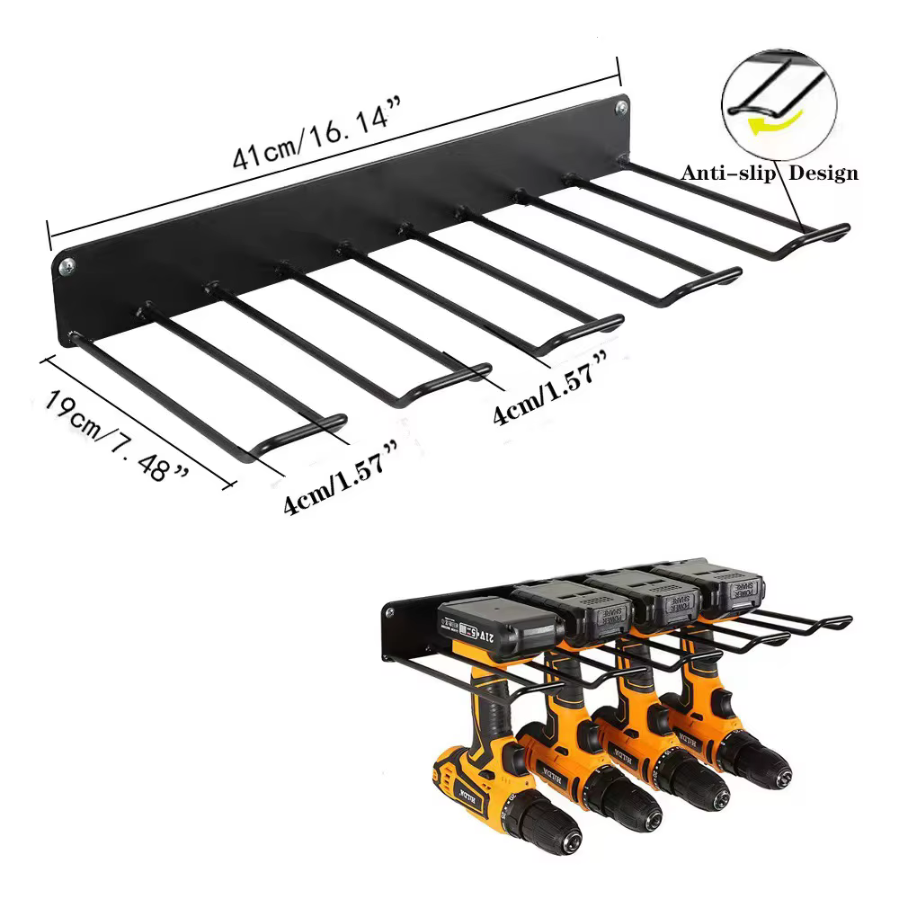 Support mural pour outils électriques, panneau perforé robuste, ensemble d'outils de rangement mural