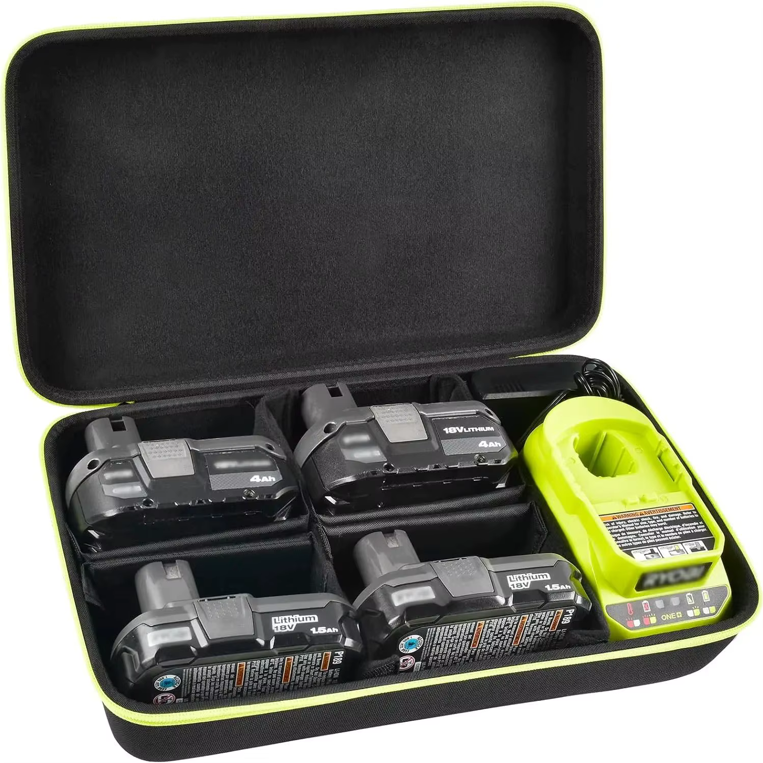 Coque compatible avec batterie compacte Ryobi ONE+ 18 V lithium-ion 4,0/ 3,5/ 3,0/ 2,0/ 1,5 Ah. Supp