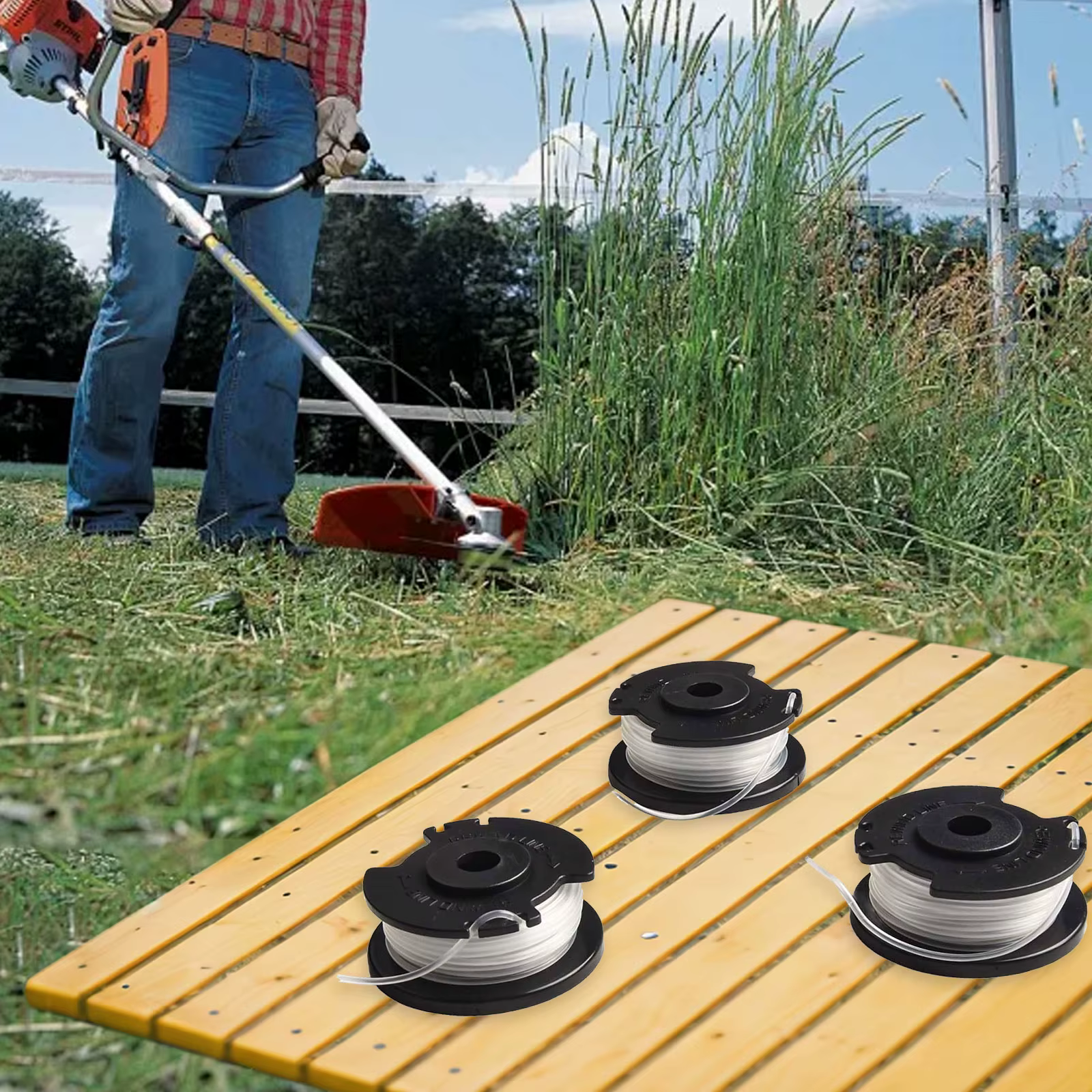 Bobine de ligne pour débroussailleuse Einhell GE-CT 18/28 Li 3pcs 5m