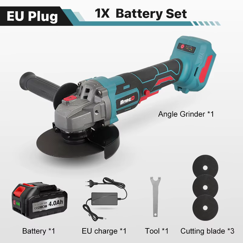 Makita – meuleuse d'angle sans balais, 125mm, 20000 tr/min, 3 vitesses, rectifieuse sans fil, coupe 