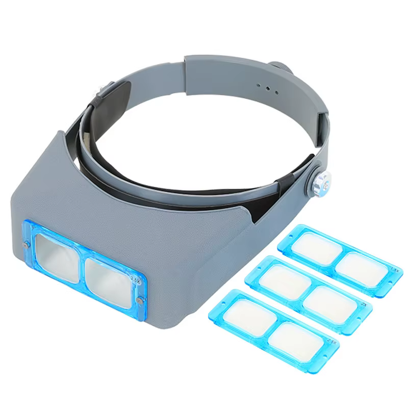 Loupe professionnelle de port de tête, Optivisor, Loupe oculaire à 4 lentilles pour la réparation de