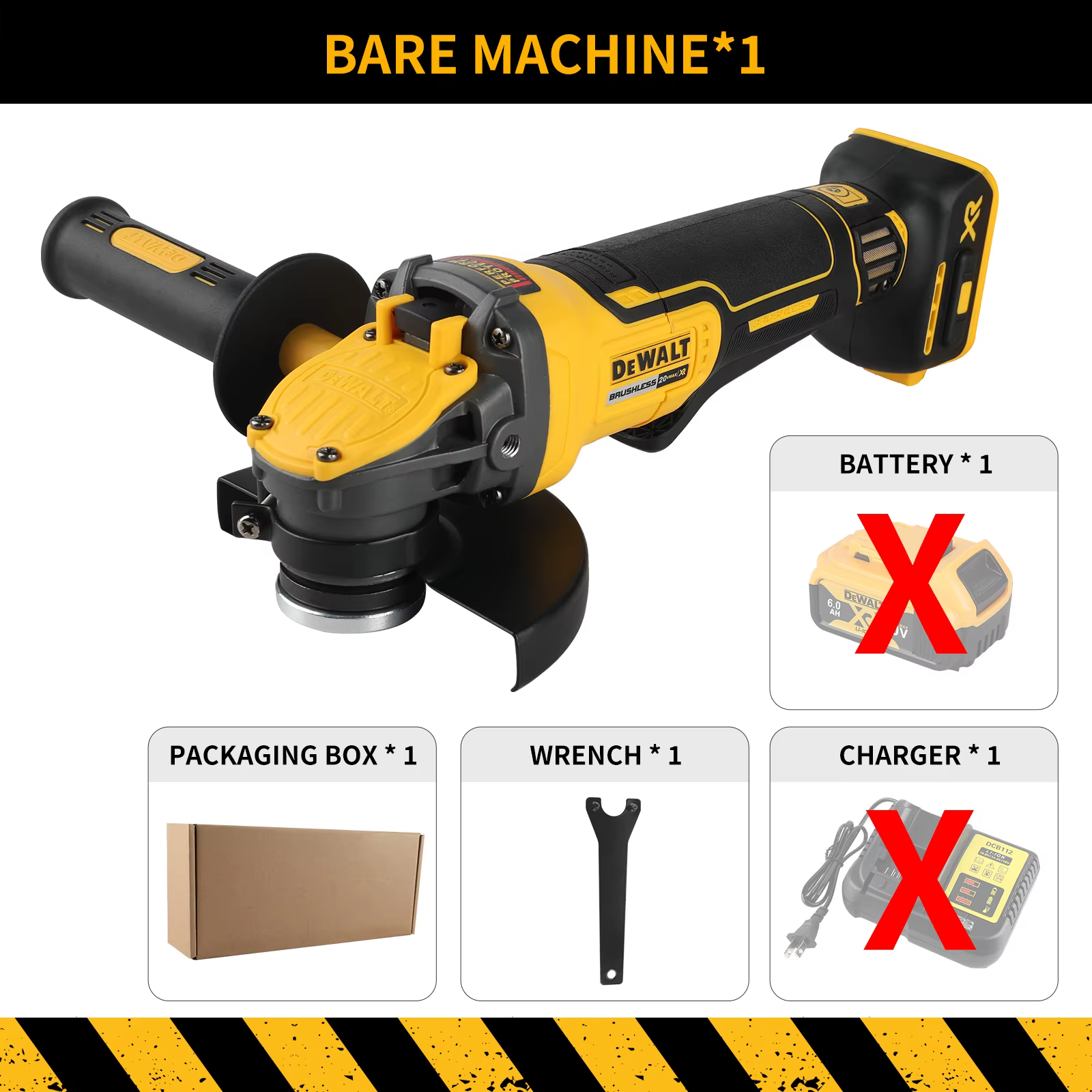 DEWALT DCG416 20V MAX Meuleuse sans fil sans balais, outil de découpe et de meulage haute efficacité