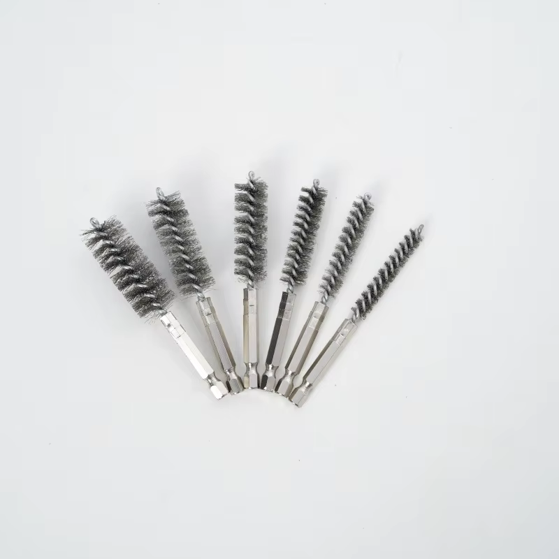 Kit de brosses métalliques en acier inoxydable, 6 ou 12 pièces, accessoires pour perceuse, tige hexa