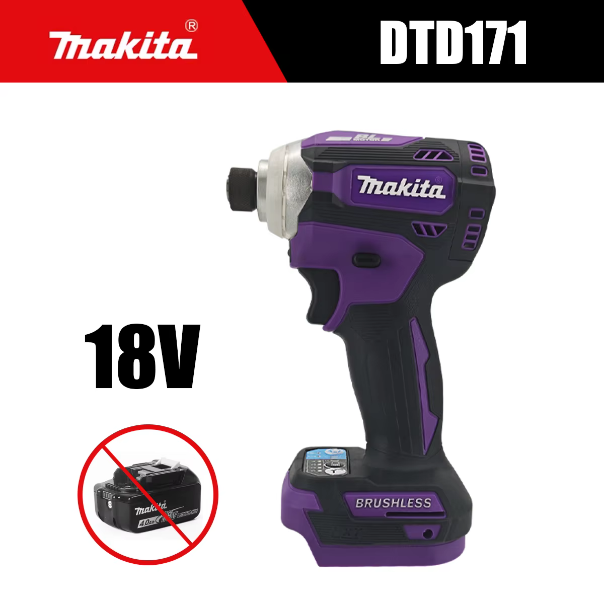 Perceuse-visseuse électrique sans fil Makita DTD171 multicolore, compacte et rechargeable, pour les 