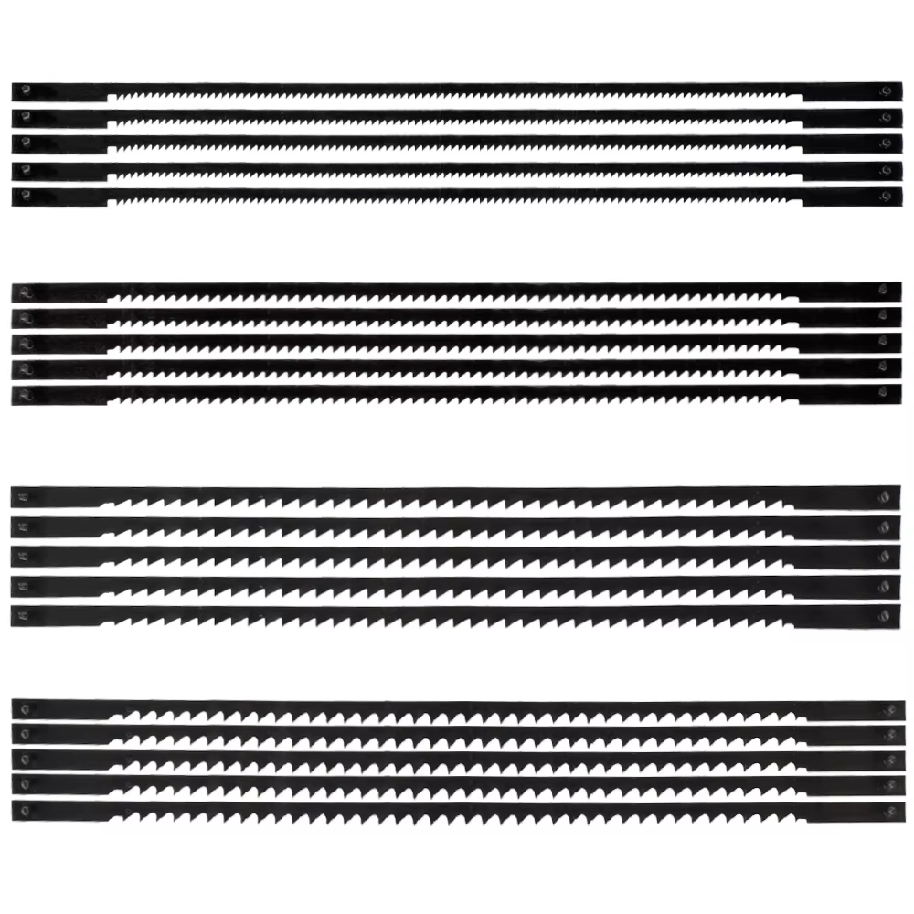Jeu de lames de scie à chantourner, extrémité de broche de 5 pouces, lames de scie à chantourner épi
