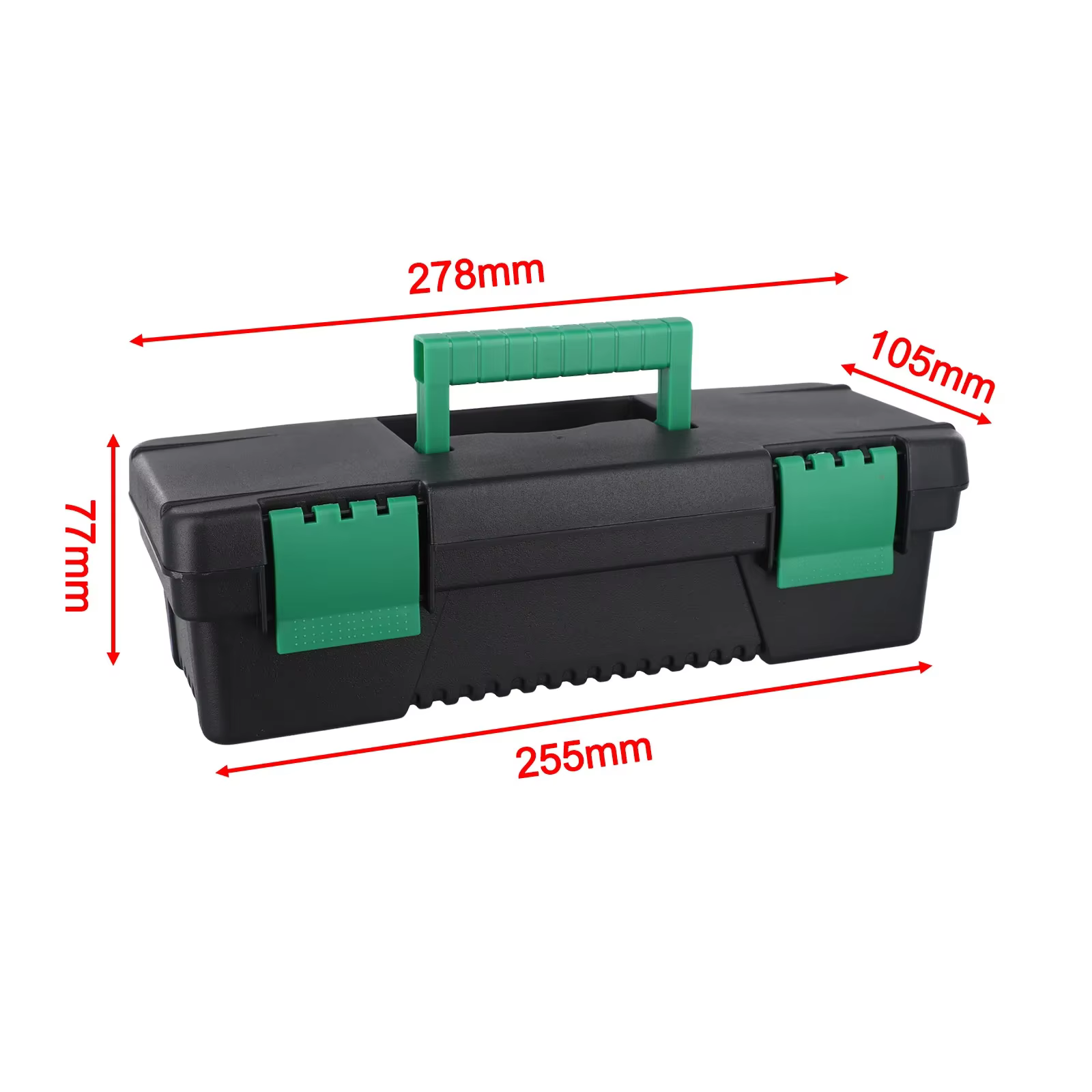 Boîte à outils en plastique de 10 pouces, mallette de rangement d'outils pour menuiserie, réparation