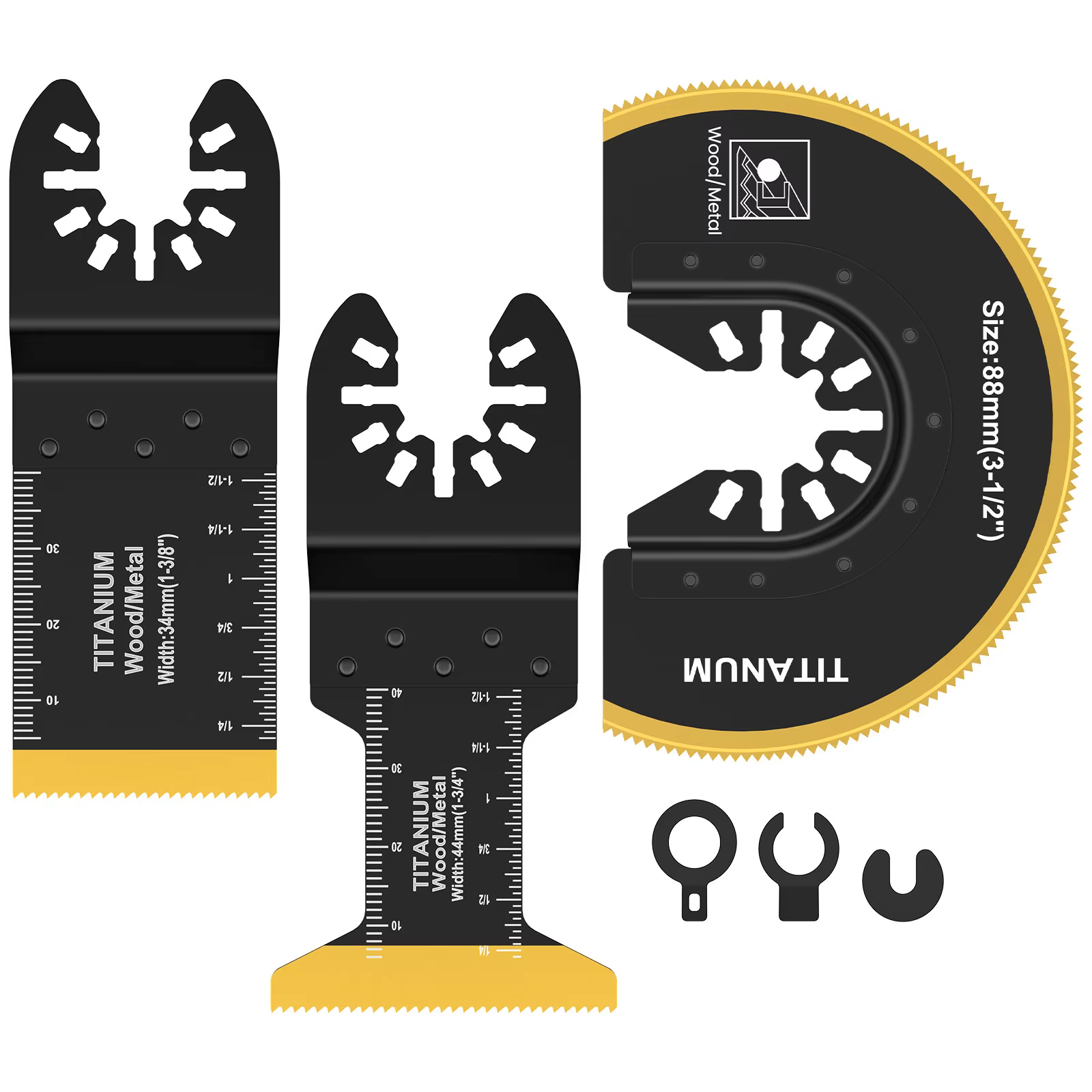 Kit de lames de scie oscillantes en titane, lames multi-outils de coupe plongeante pour vis à clous