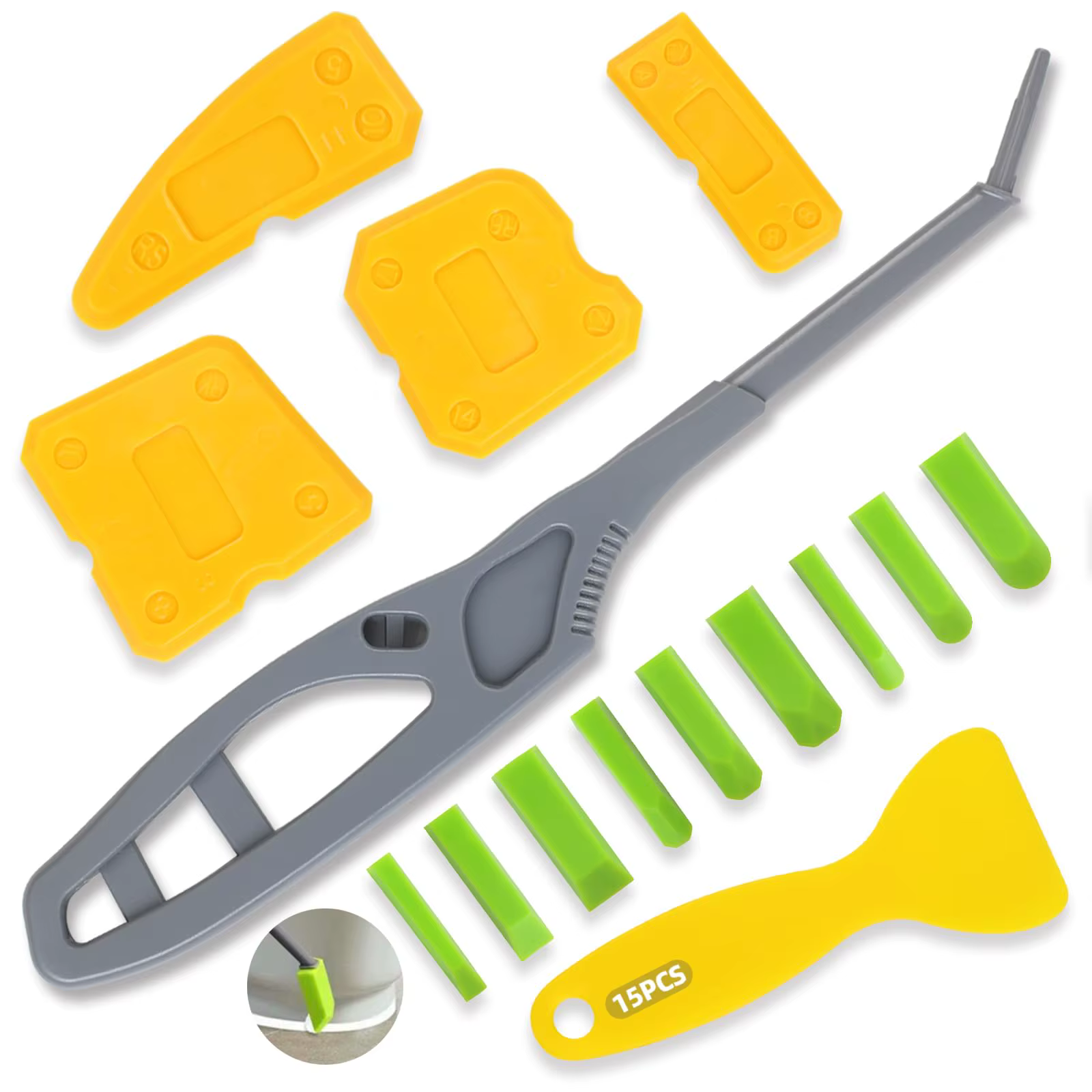 Outils de calfeutrage pour zones serrées, salle de bains, cuisine, fenêtres, sol, mastic de zone étr