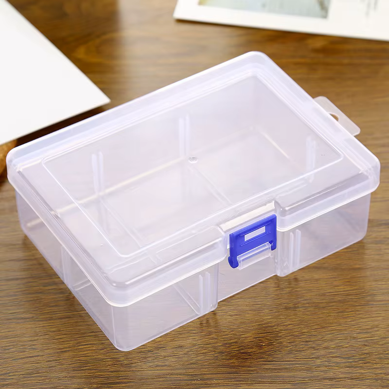 Boîte en plastique transparente, boîte rectangulaire, tournevis, embouts, outils, découpes, anti-pou
