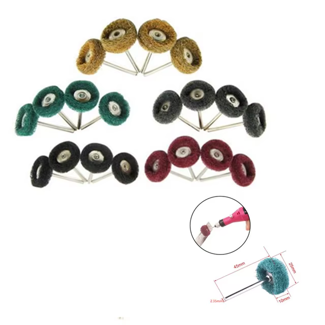 Mini perceuse, brosse Abrasive, polissage en Nylon, roue de polissage, outil manuel rotatif Dremel, 