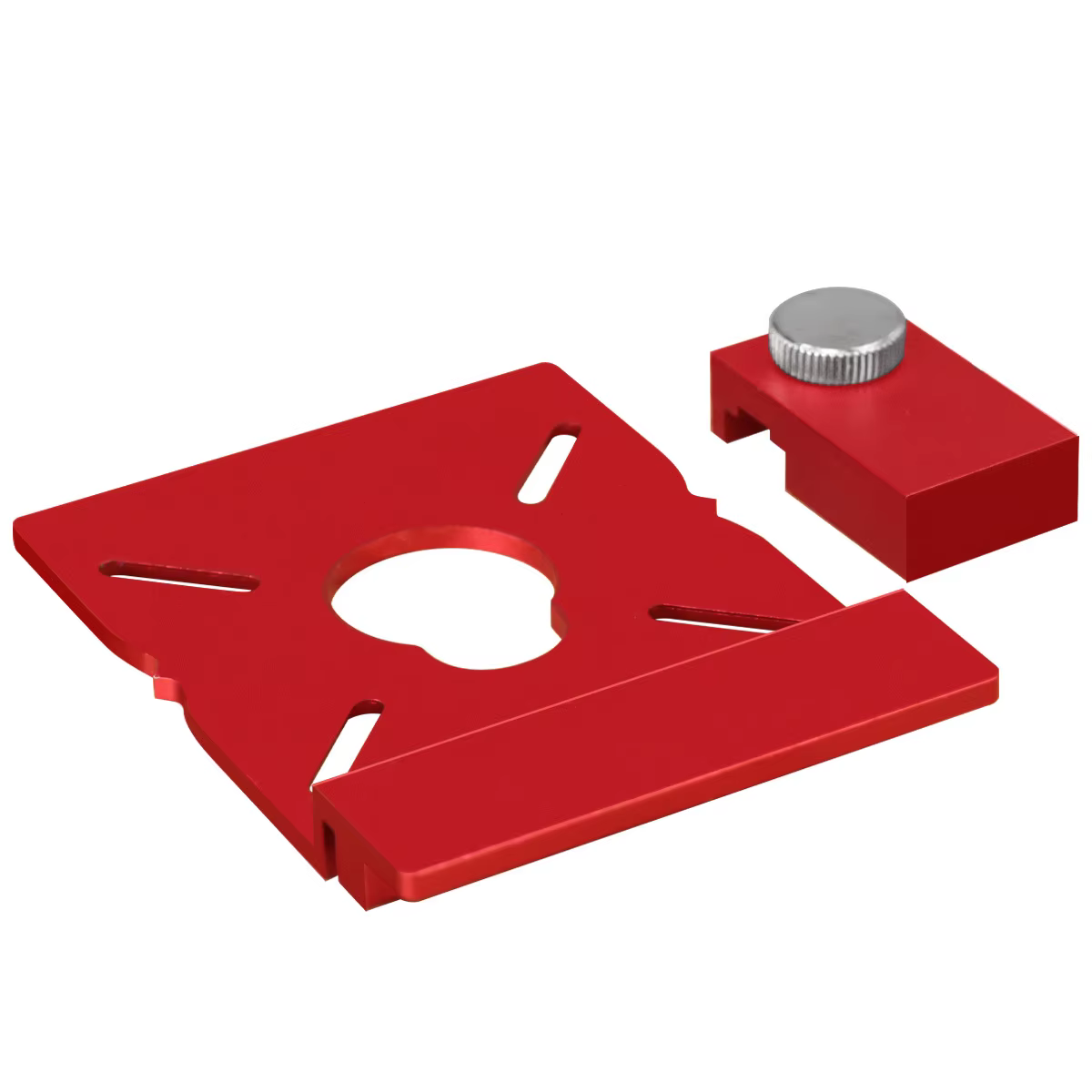 Adaptateur de rail de guidage pour routeur en alliage d'aluminium pour le travail du bois ou 2 butée
