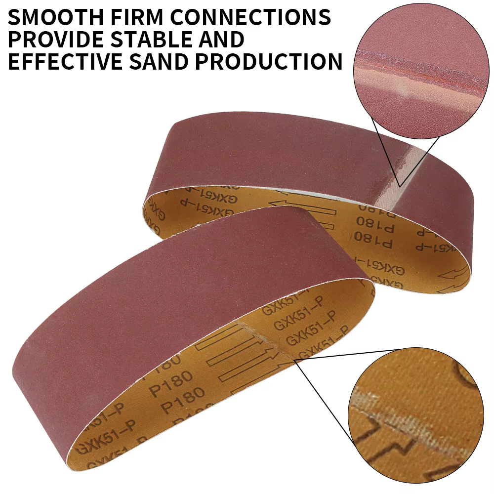 5 pièces 75x533mm bandes abrasives bandes abrasives pour 3x21 ''planseurs fichier ponceuse à bande o