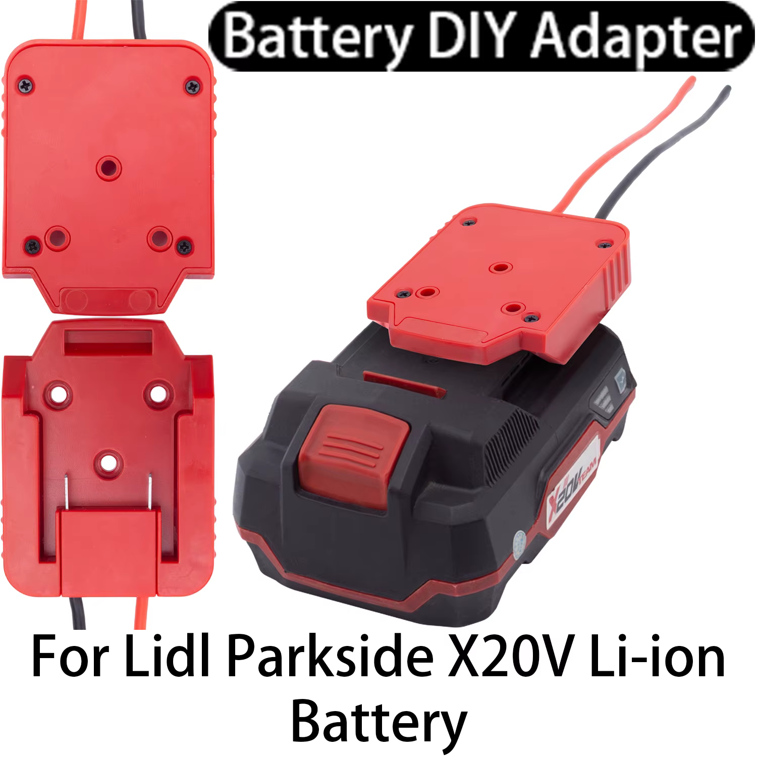 Accessoires pour outils électriques Batterie DIY Adaptateur pour Lidl Parkside X20V Team Lithium-ion